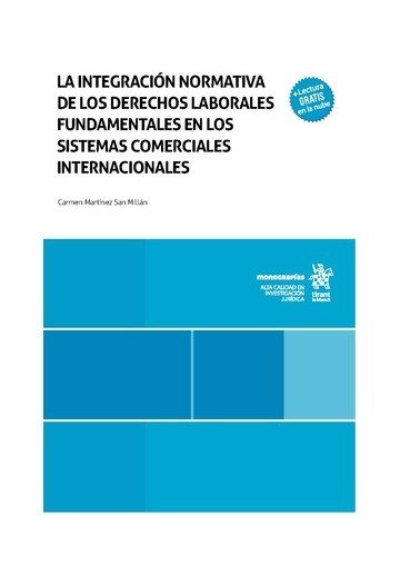 LA INTEGRACION NORMATIVA DE LOS DERECHOS LABORALES FUNDAMENT, de MARTINEZ SAN MILLAN | portada del libro