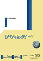 Los deberes en la edad de los derechos, de BEA, EMILIA | portada del libro