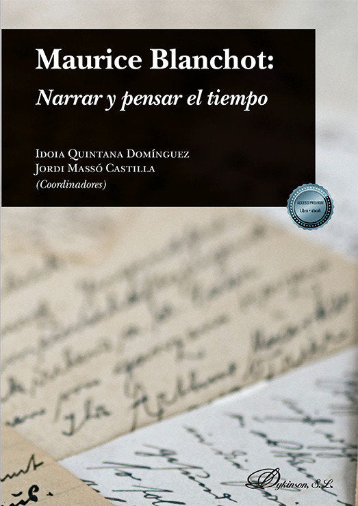 Maurice Blanchot: Narrar y pensar el tiempo | portada del libro