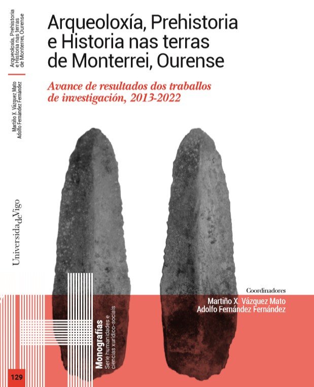 ARQUEOLOXIA PREHISTORIA E HISTORIA NAS TERRAS DE MONTERREI, de AA.VV. | portada del libro