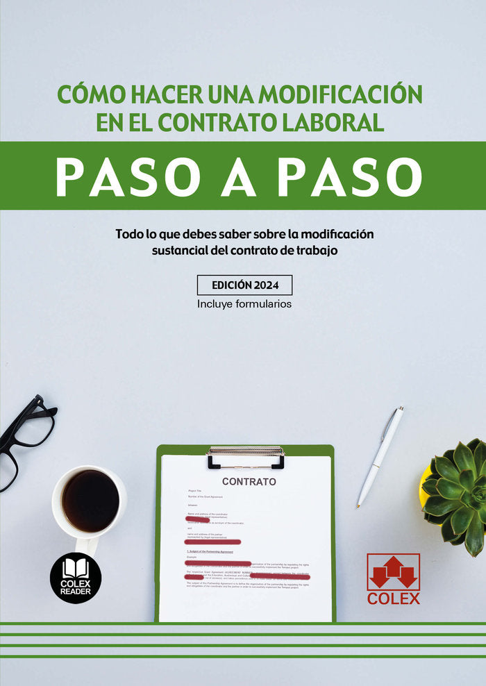 COMO HACER UNA MODIFICACION EN EL CONTRATO LABORAL PASO A P | portada del libro