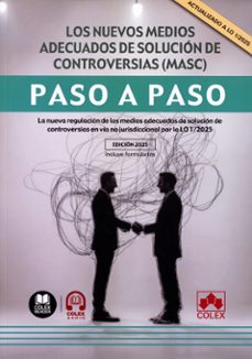 Los nuevos medios adecuados de solución de controversias (MASC). Paso a Paso | portada del libro