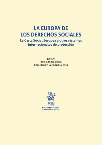 LA EUROPA DE LOS DERECHOS SOCIALES LA CARTA SOCIAL EUROPEA, de CARMONA CUENCA | portada del libro