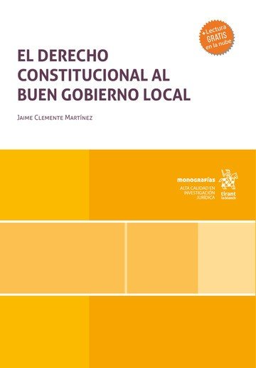 El Derecho Constitucional al buen gobierno local, de CLEMENTE MARTINEZ | portada del libro