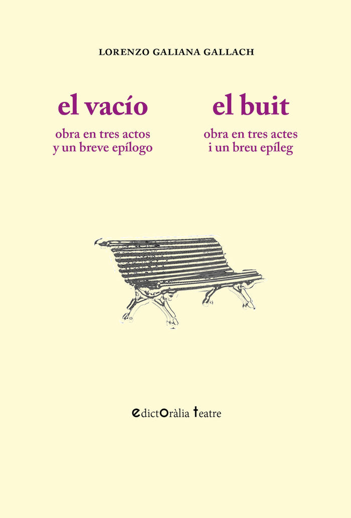 EL BUIT / EL VACIO, de LORENZO GALIANA GALLACH | portada del libro