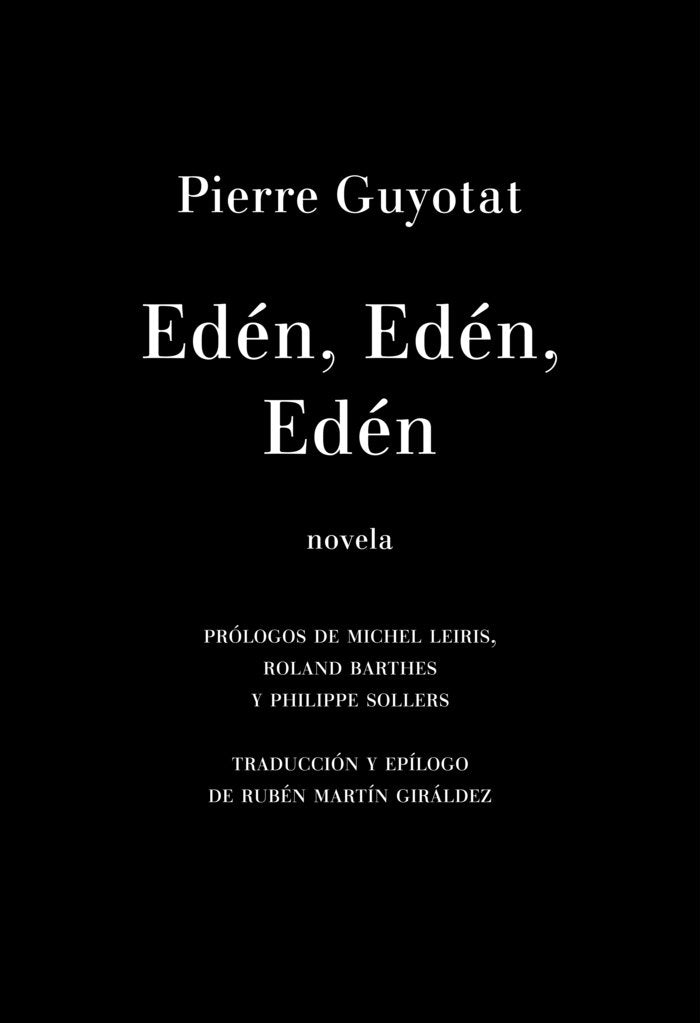 Edén, Edén, Edén, de Guyotat, Pierre | portada del libro