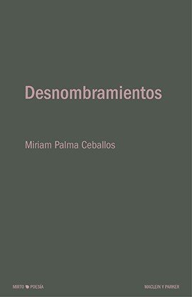 Desnombramientos, de Palma Ceballos, Miriam | portada del libro
