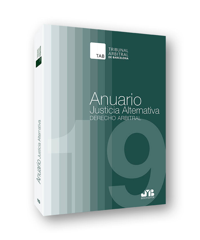 Anuario Justicia Alternativa, Número 15, Año 2019, de TRIBUNAL ARBITRAL DE BARCELONA | portada del libro