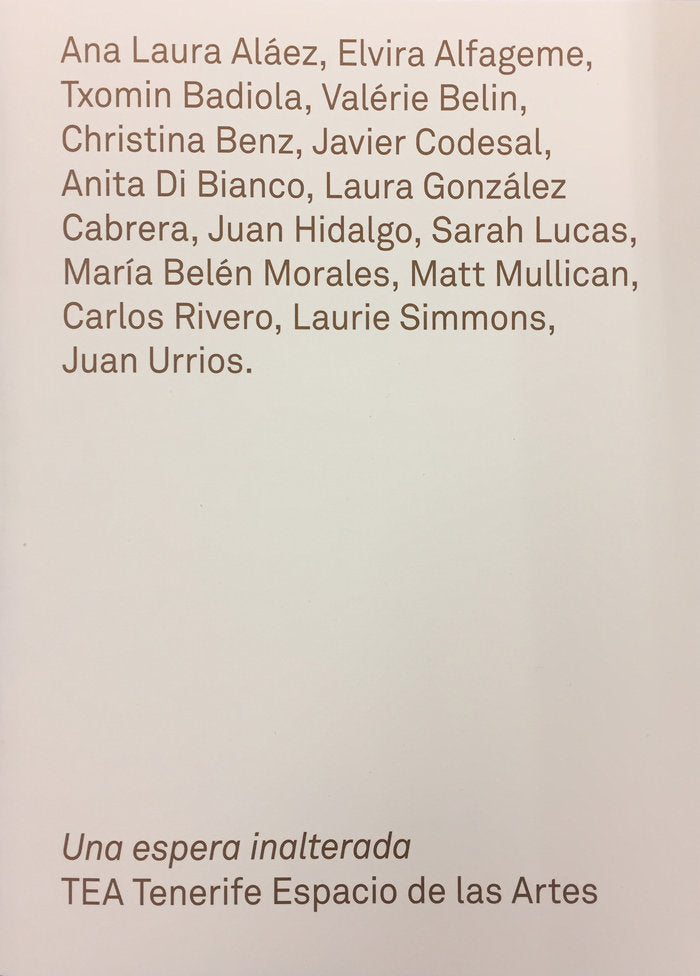UNA ESPERA INALTERADA, de Autores, Varios | portada del libro