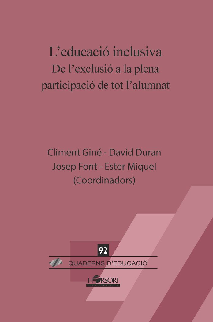 L'educació inclusiva, de Duran Gisbert, David | portada del libro