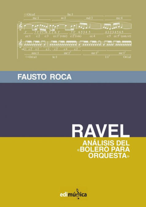 ANALISIS DEL BOLERO PARA ORQUESTA DE RAVEL, de ROCA VIDAL,FAUSTO | portada del libro