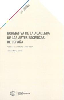 Normativa de la Academia de las Artes Escénicas de España | portada del libro