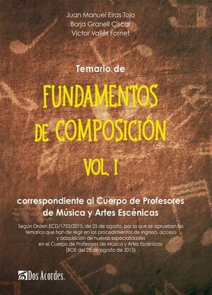 Temario de Fundamentos de composición VOL. I, de Eiras Tojo | portada del libro