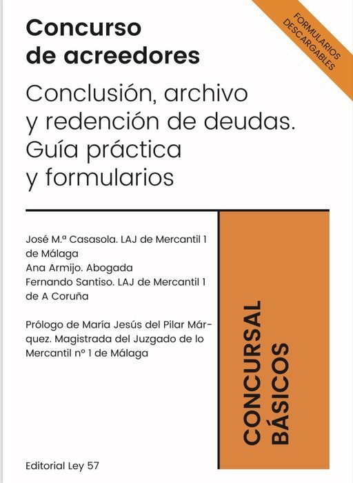 CONCURSO DE ACREEDORES. CONCLUSION, ARCHIVO Y REDENCION DE DEUDAS., de ANA ARMIJO PLIEGO | portada del libro