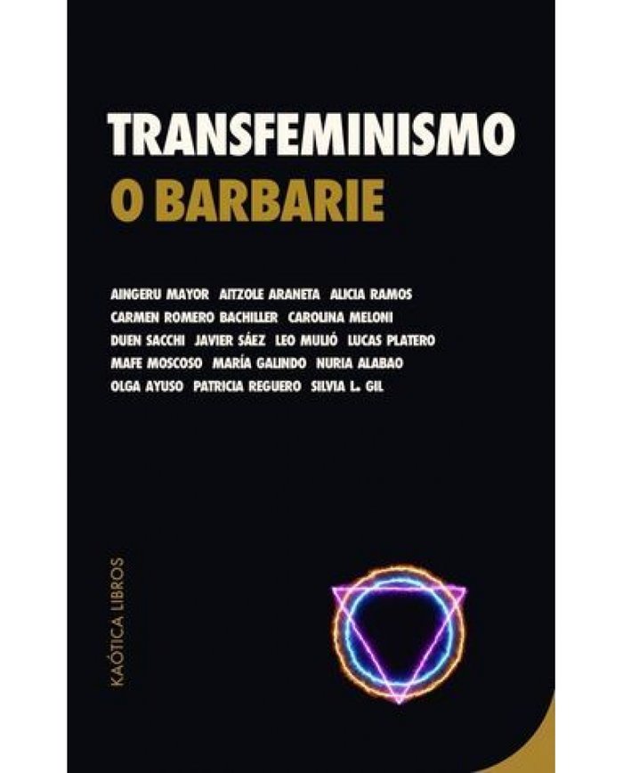 Transfeminismo o barbarie, de Mayor, Aingeru | portada del libro