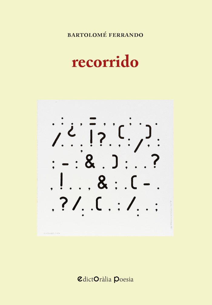 RECORRIDO, de BARTOLOME FERRANDO | portada del libro