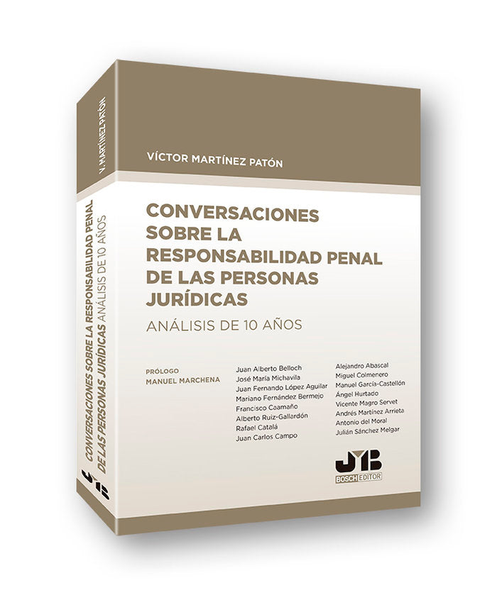 Conversaciones sobre la responsabilidad penal de las personas jurídicas, de Martínez Patón, Víctor | portada del libro