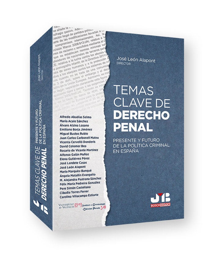 TEMAS CLAVE DE DERECHO PENAL, de LEON ALAPONT, JOSE | portada del libro