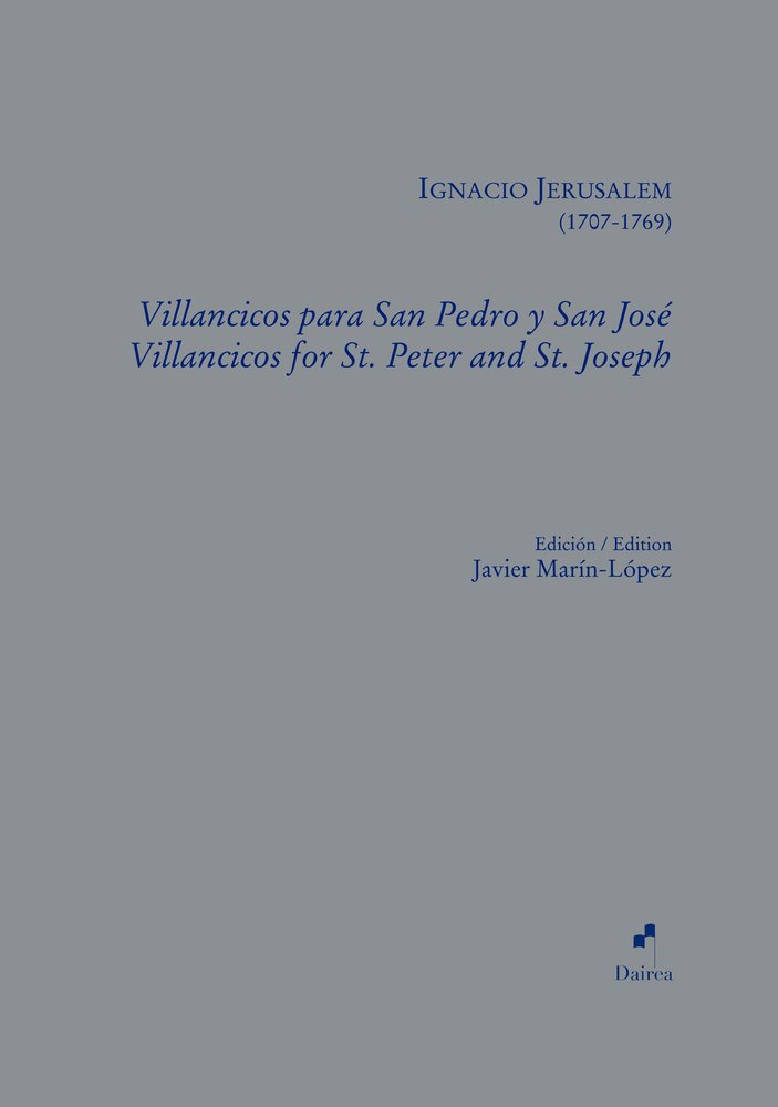 VILLANCICOS PARA SAN PEDRO Y SAN JOSE / VILLANCICOS FOR ST. PETER AND ST. JOSEPH, de MARIN LOPEZ, JAVIER | portada del libro
