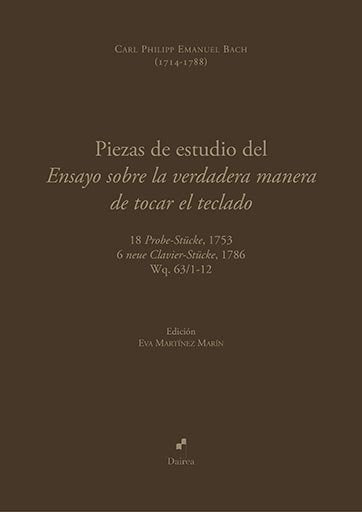 Piezas de estudio del Ensayo sobre la verdadera manera de tocar el tec, de MARTINEZ MARIN | portada del libro