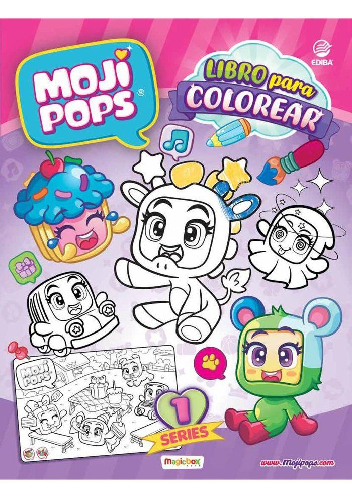 MOJIPOPS SERIE 1 LIBRO PARA COLOREAR, de EDIBA | portada del libro