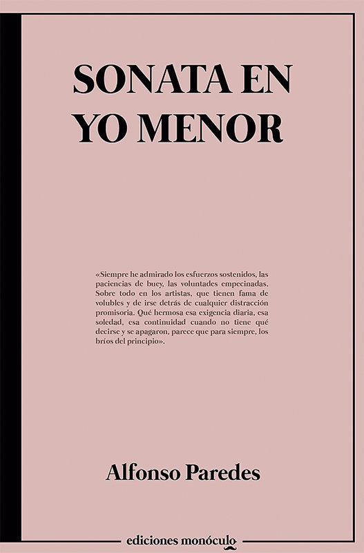 SONATA EN YO MENOR, de PAREDES | portada del libro