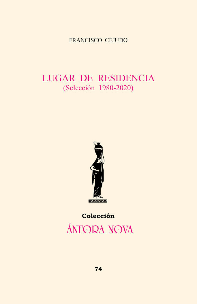 Lugar de residencia (Selección 1980-2020), de Cejudo, Francisco | portada del libro