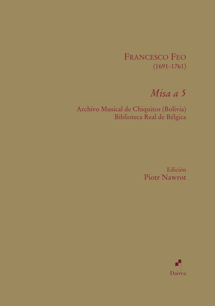 Misa a 5, de FEO, FRANCESCO | portada del libro