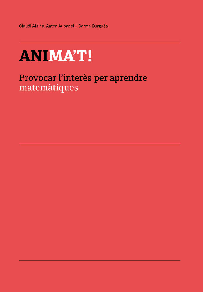 ANIMA'T!, de ALSINA CATALA, CLAUDI | portada del libro