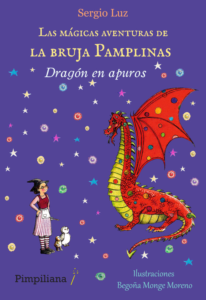 Las mágicas aventuras de la bruja Pamplinas: Dragón en apuro, de Luz, Sergio | portada del libro