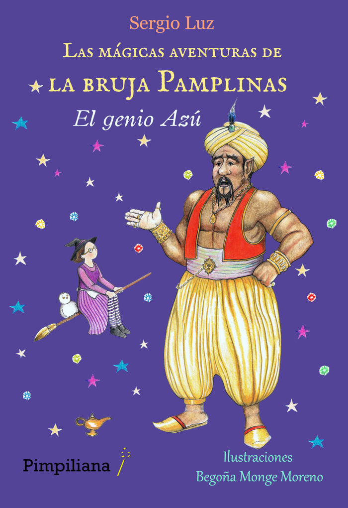 Las mágicas aventuras de la bruja Pamplinas (4):El genio Azú, de Luz, Sergio | portada del libro