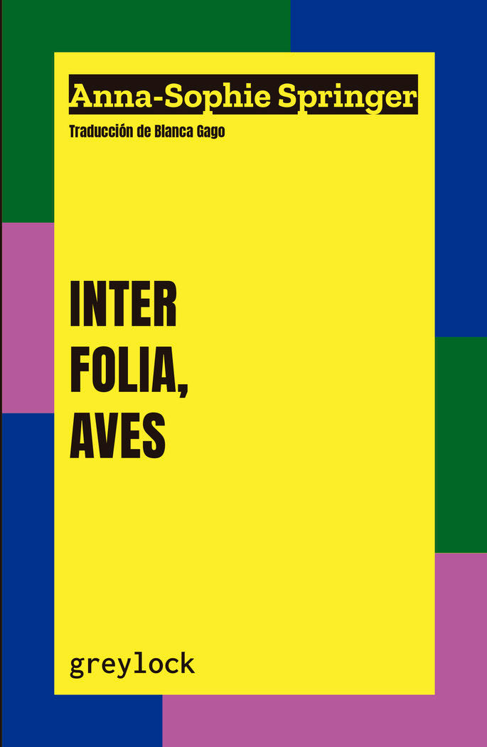 INTER FOLIA, AVES, de SPRINGER, ANNA-SOPHIE | portada del libro