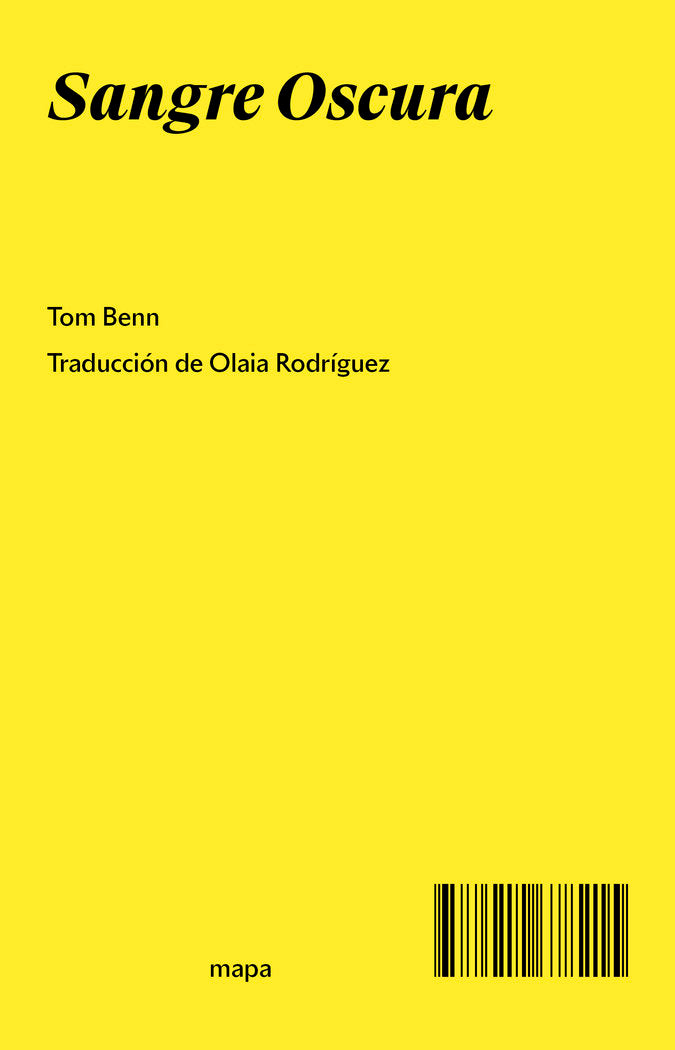 SANGRE OSCURA, de Benn, Tom | portada del libro