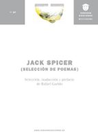 Selección de poemas, de JACK SPICER | portada del libro