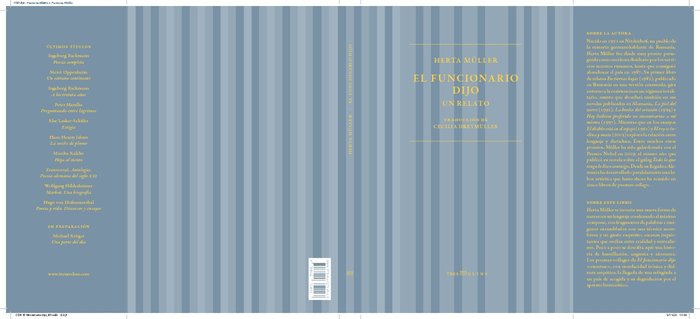 EL FUNCIONARIO DIJO, de MULLER, HERTA | portada del libro