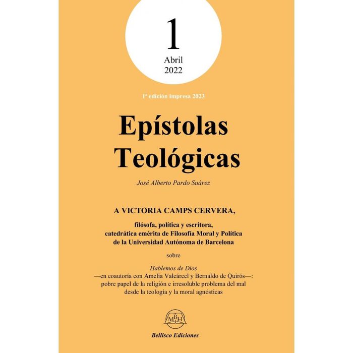 EPISTOLAS TEOLOGICAS 1 - A VICTORIA CAMPS CERVERA, de PARDO SUAREZ, JOSE ALBERTO | portada del libro