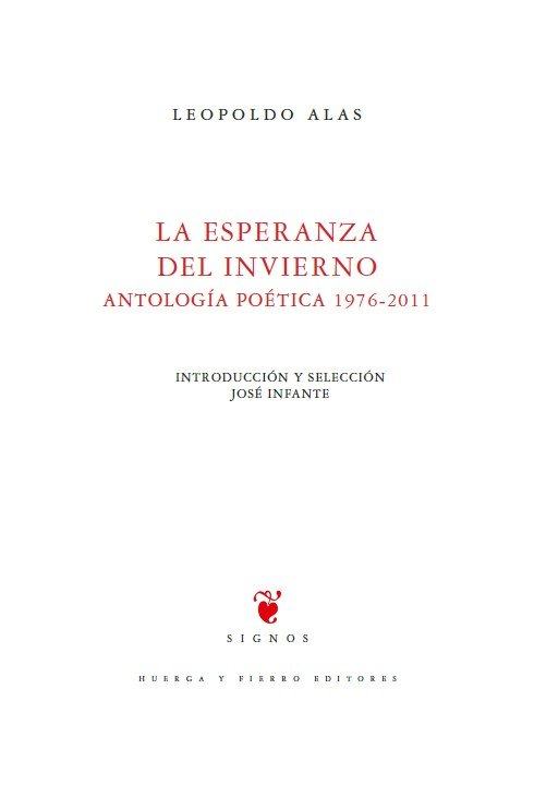 LA ESPERANZA DEL INVIERNO, de LEOPOLDO ALAS | portada del libro