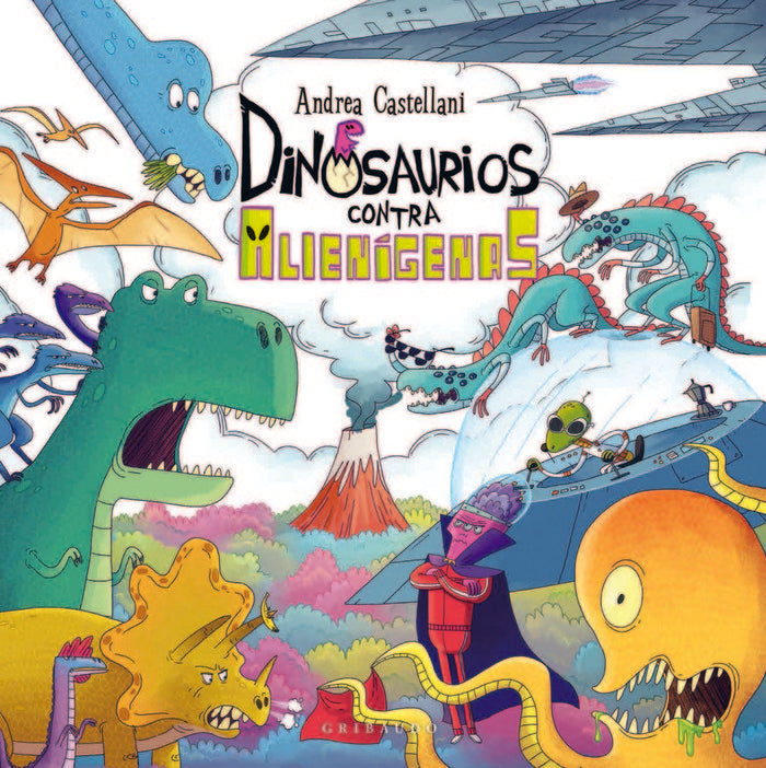 DINOSAURIOS CONTRA ALIENIGENAS, de CASTELLANI, ANDREA | portada del libro