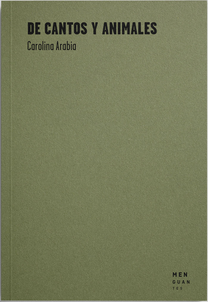 De cantos y animales, de , Arabia, Carolina | portada del libro