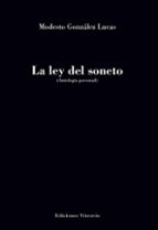 LA LEY DEL SONETO, de MODESTO GONZALEZ LUCAS | portada del libro