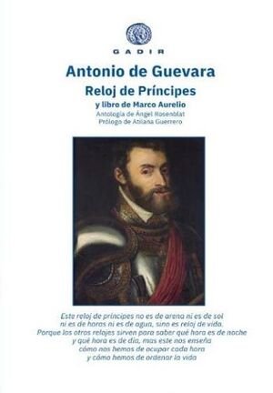 RELOJ DE PRINCIPES Y LIBRO DE MARCO AURELIO, de ANTONIO DE GUEVARA | portada del libro