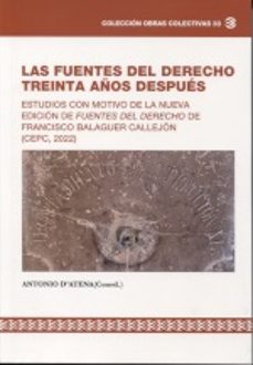 LAS FUENTES DEL DERECHO TREINTA AÑOS DESPUES | portada del libro