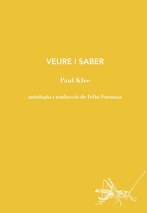 VEURE I SABER, de KLEE, PAUL | portada del libro