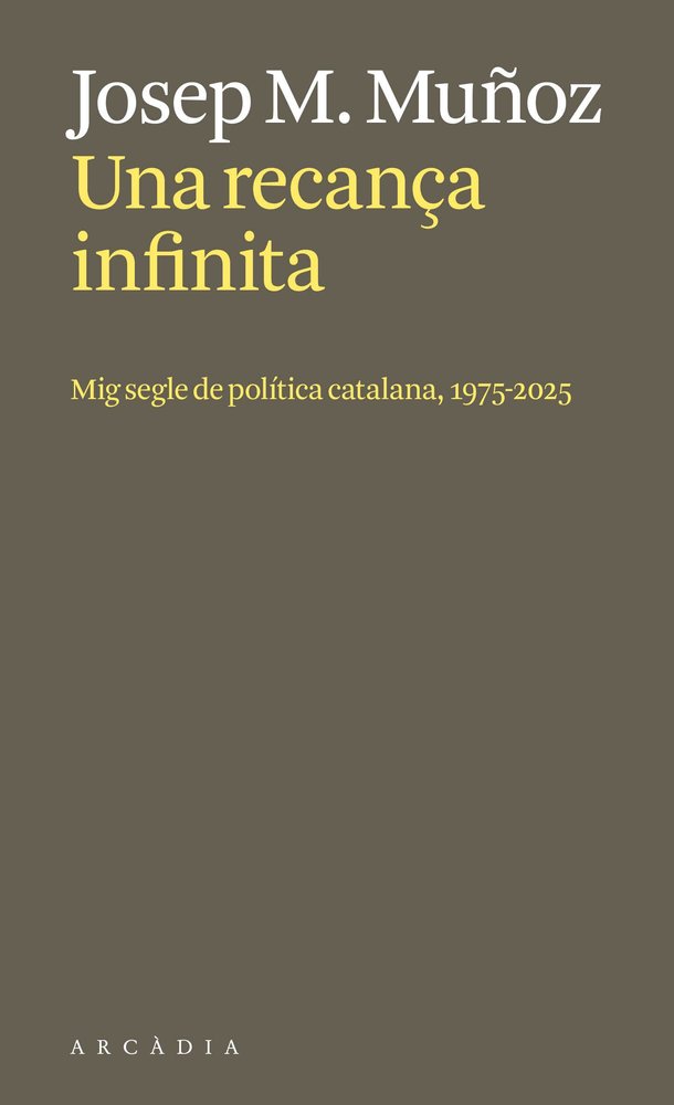 UNA RECANÇA INFINITA MIG SEGLE DE POLITICA CATALANA 1975 202, de JOSEP MARIA MUÑOZ | portada del libro