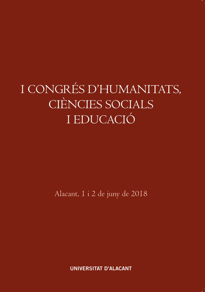I Congrés d'Humanitats, Ciències Socials i Educació, de RAMOS ALTAMIRA, IGNACIO | portada del libro