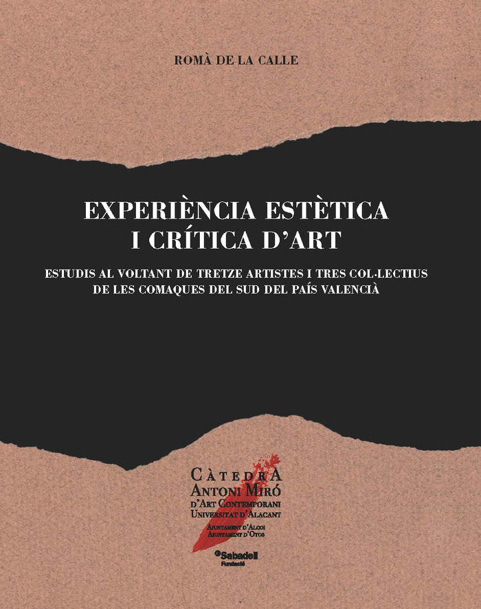 Experiència estètica i crítica d'art, de De la Calle | portada del libro