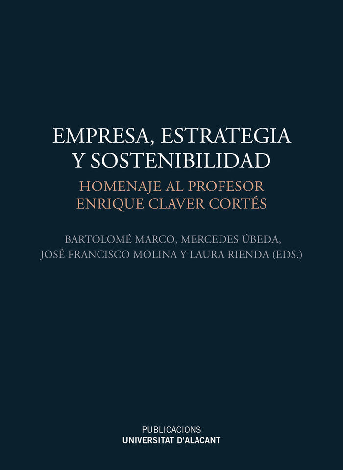 EMPRESA ESTRATEGIA Y SOSTENIBILIDAD | portada del libro