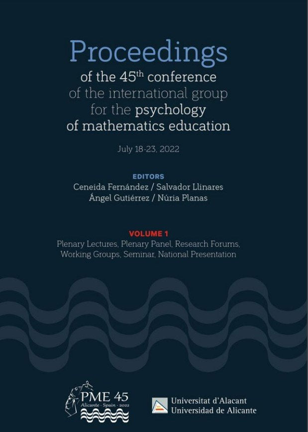 PME 45. Proceedings of the 45th conference of the international group for the psychology of mathemat | portada del libro