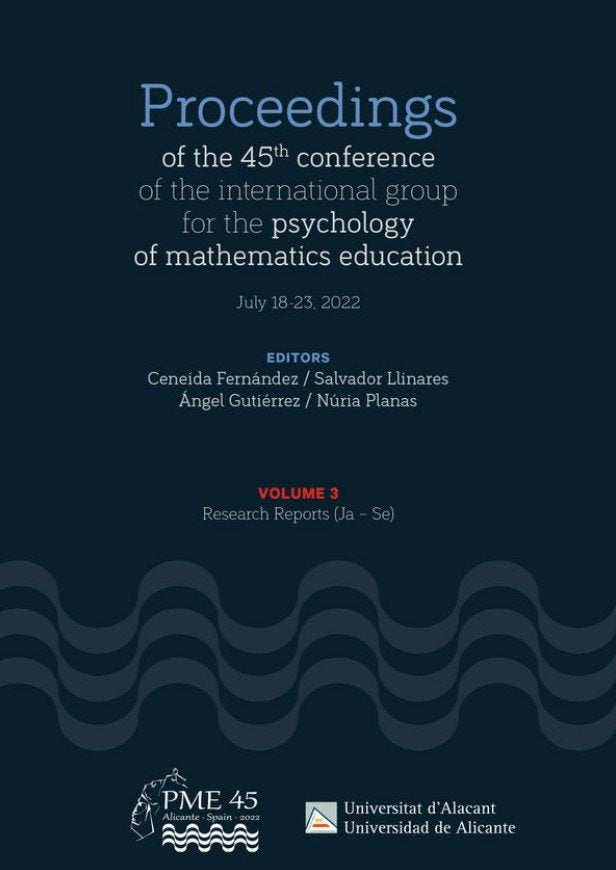 PME 45. Proceedings of the 45th conference of the international group for the psychology of mathemat | portada del libro