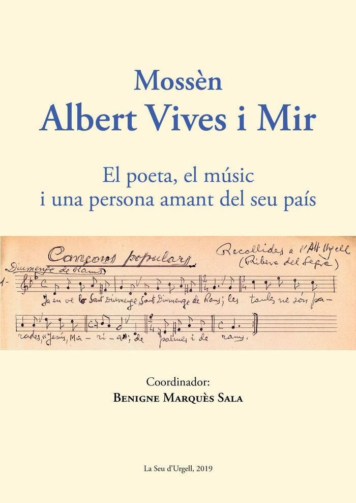Mossèn Albert Vives i Mir, de Marquès Sala, Benigne | portada del libro